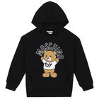 Black Teddy Logo Hooded Top, 1, hi-res