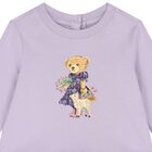 Baby Girls Purple & Ivory Logo Leggings Set, 1, hi-res