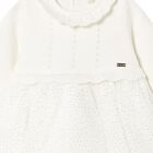 Baby Girls Ivory Knitted & Tulle Dress, 1, hi-res
