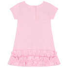 فستان بطبعة باللون الوردي للبنات, 1, hi-res