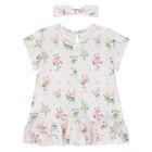 Younger Girls Pink Floral Dress Set, 1, hi-res