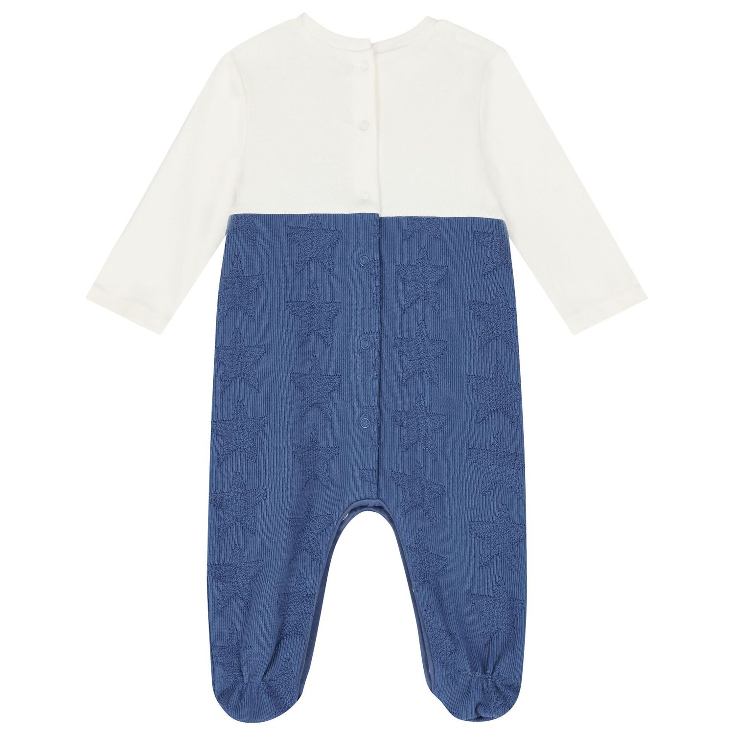 Baby Boys White & Blue Babygrow Set, 1, hi-res