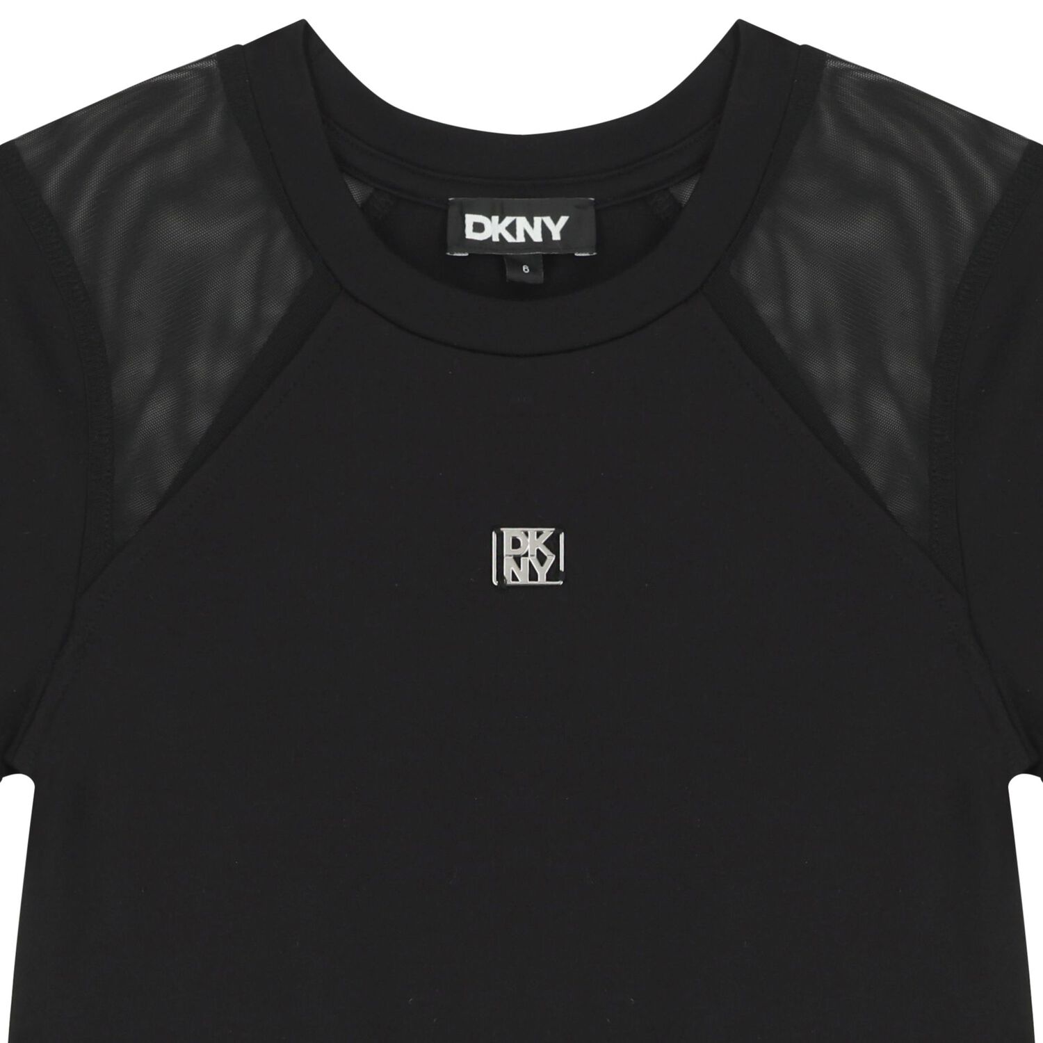 فستان من قماش جيرسي ناعم تصميم ميني مي باللون الأسود للبنات, 1, hi-res