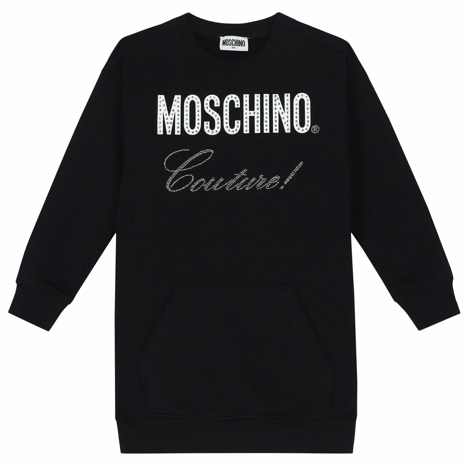 فستان بشعار ماسى باللون الاسود, 2, hi-res