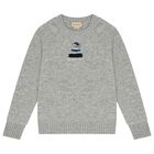 Grey Cotton Logo Sweatshirt, 1, hi-res