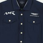 قميص بالشعار باللون الكحلى للاولاد, 1, hi-res