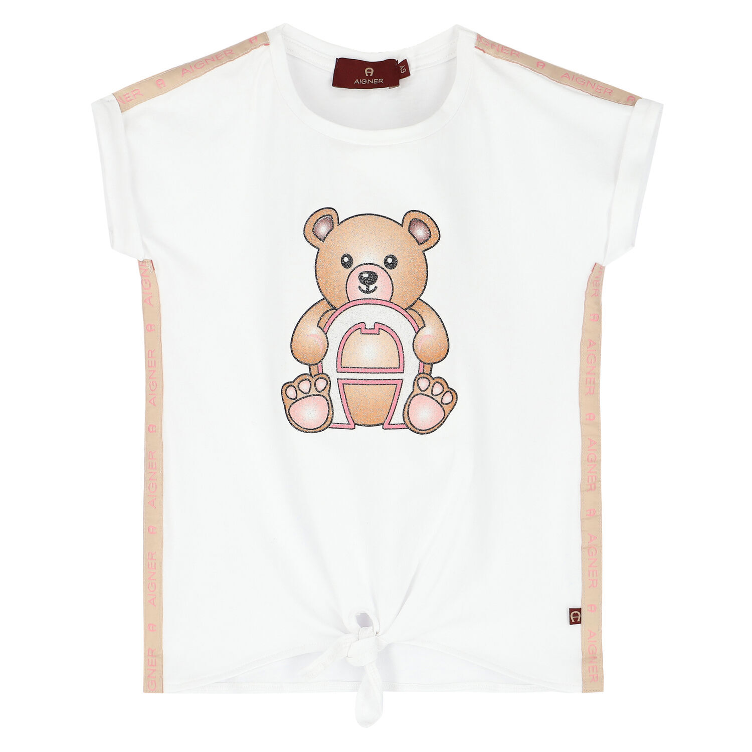 Girls White Logo T-Shirt, 1, hi-res