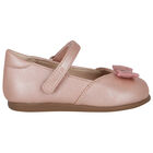 Younger Girls Pink Bow Shoes, 1, hi-res