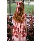 Girls Pink Bow Scrunchie, 1, hi-res