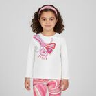 Girls Pink & Ivory Iride Headband, 2, hi-res