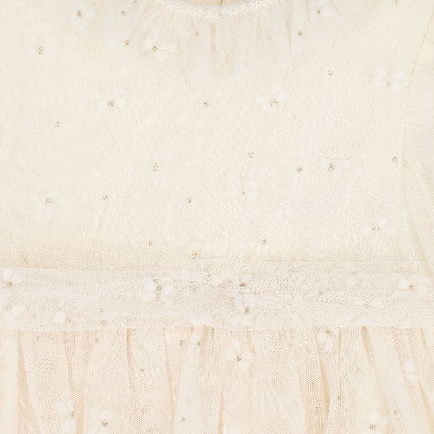 Younger Girls Ivory Tulle Dress, 2, hi-res