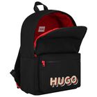 Boys Black Logo Backpack, 1, hi-res