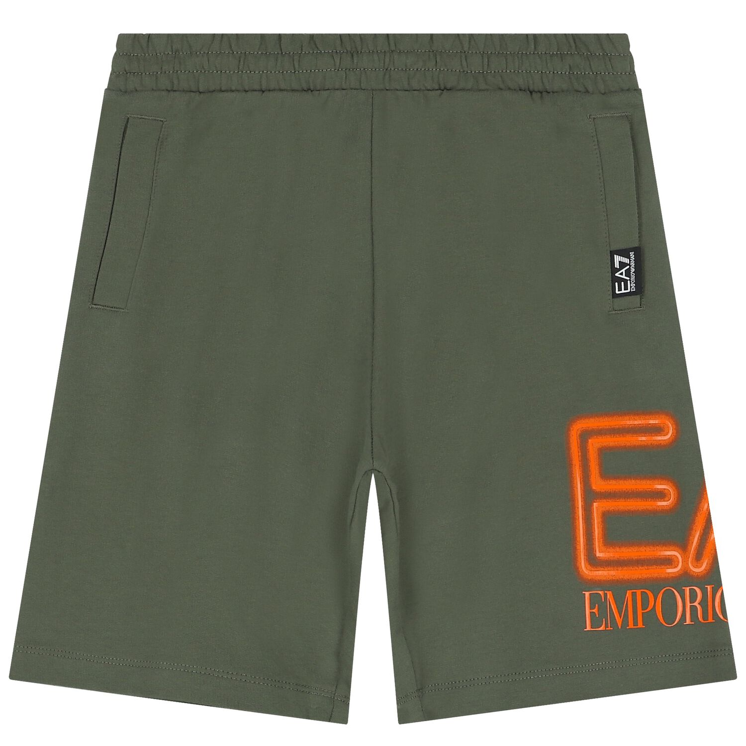 Boys Green Logo Shorts, 3, hi-res