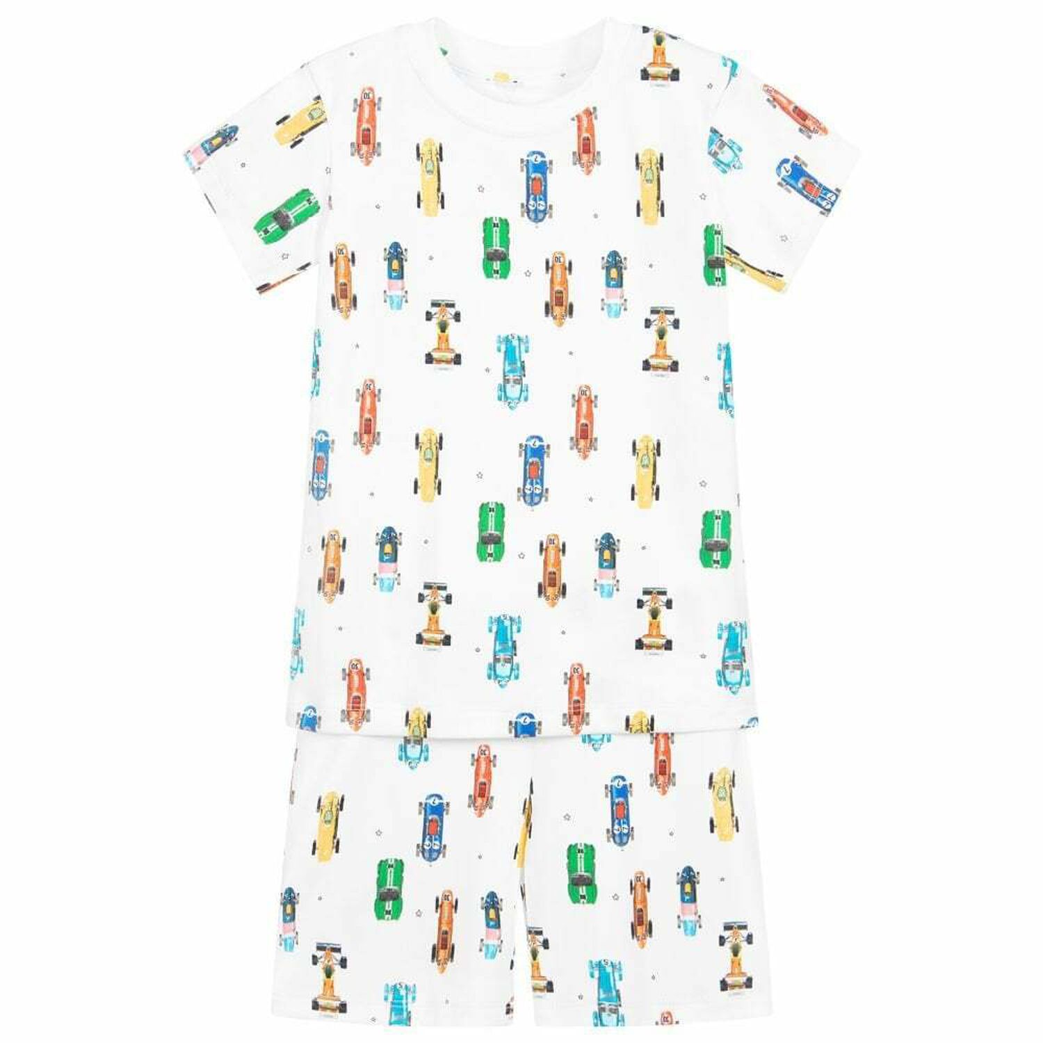 بيجاما مطبعة باللون الابيض للاولاد, 1, hi-res