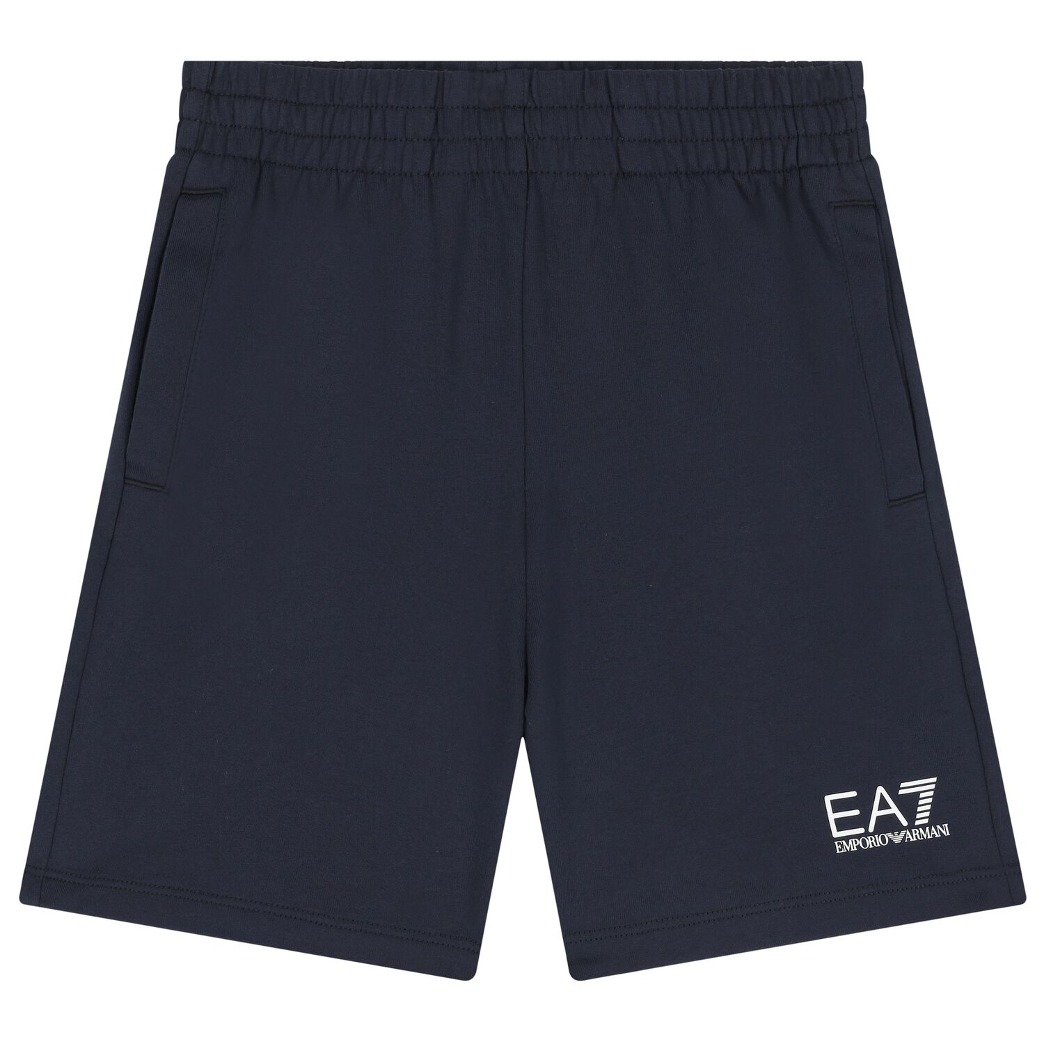 Boys Navy Blue Logo Shorts, 1, hi-res image number null
