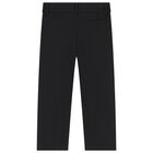 Boys Black Logo Trousers, 1, hi-res