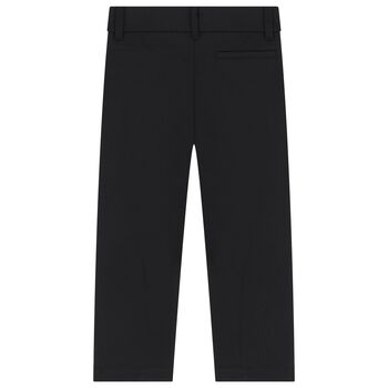 Boys Black Logo Trousers