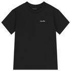 Boys Black Logo T-Shirt, 1, hi-res