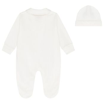 Baby Boys Ivory Teddy Bear Babygrow Gift Set