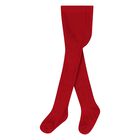 Younger Girls Red Knitted Tights, 2, hi-res