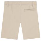 Boys Beige Chino Shorts, 1, hi-res