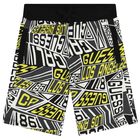 Boys Black Logo Shorts, 2, hi-res