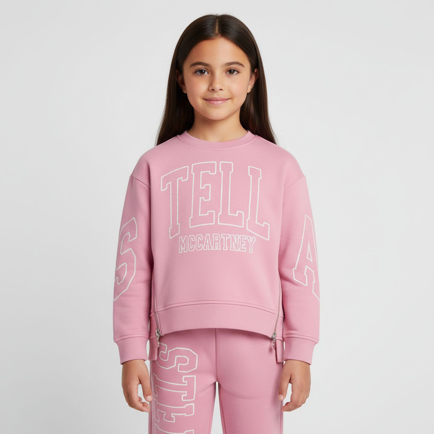 Girls Pink Logo Joggers, 1, hi-res