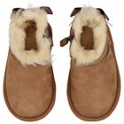 Younger Girls Beige Ultra Mini Bailey Bow Boots, 2, hi-res