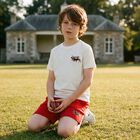 شورت اولاد بالشعار باللون الاحمر , 1, hi-res