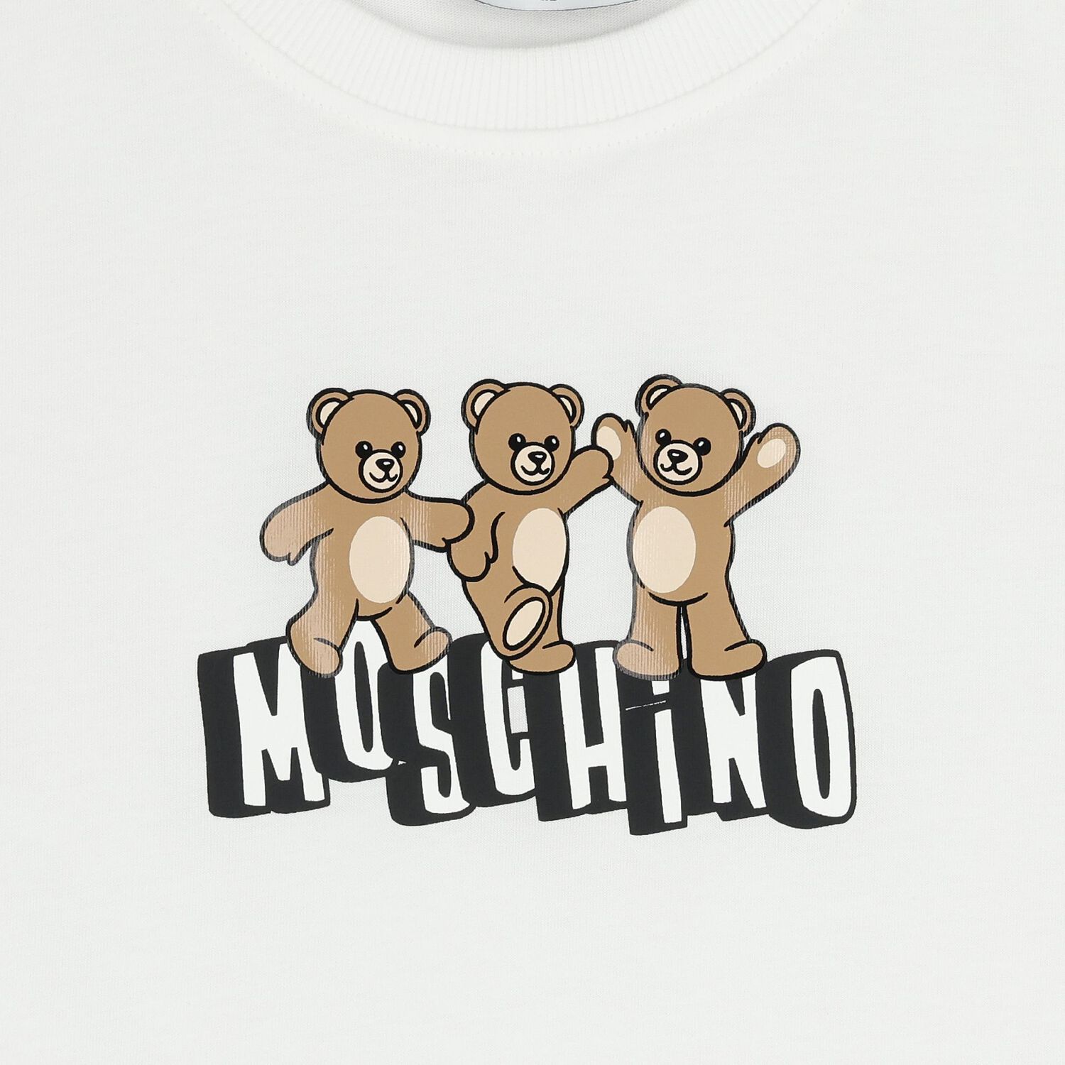 Boys White Teddy Bear Logo T-Shirt, 1, hi-res