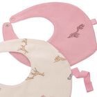 Baby Girls Pink & Ivory Animals Bibs ( 2-Pack ), 1, hi-res