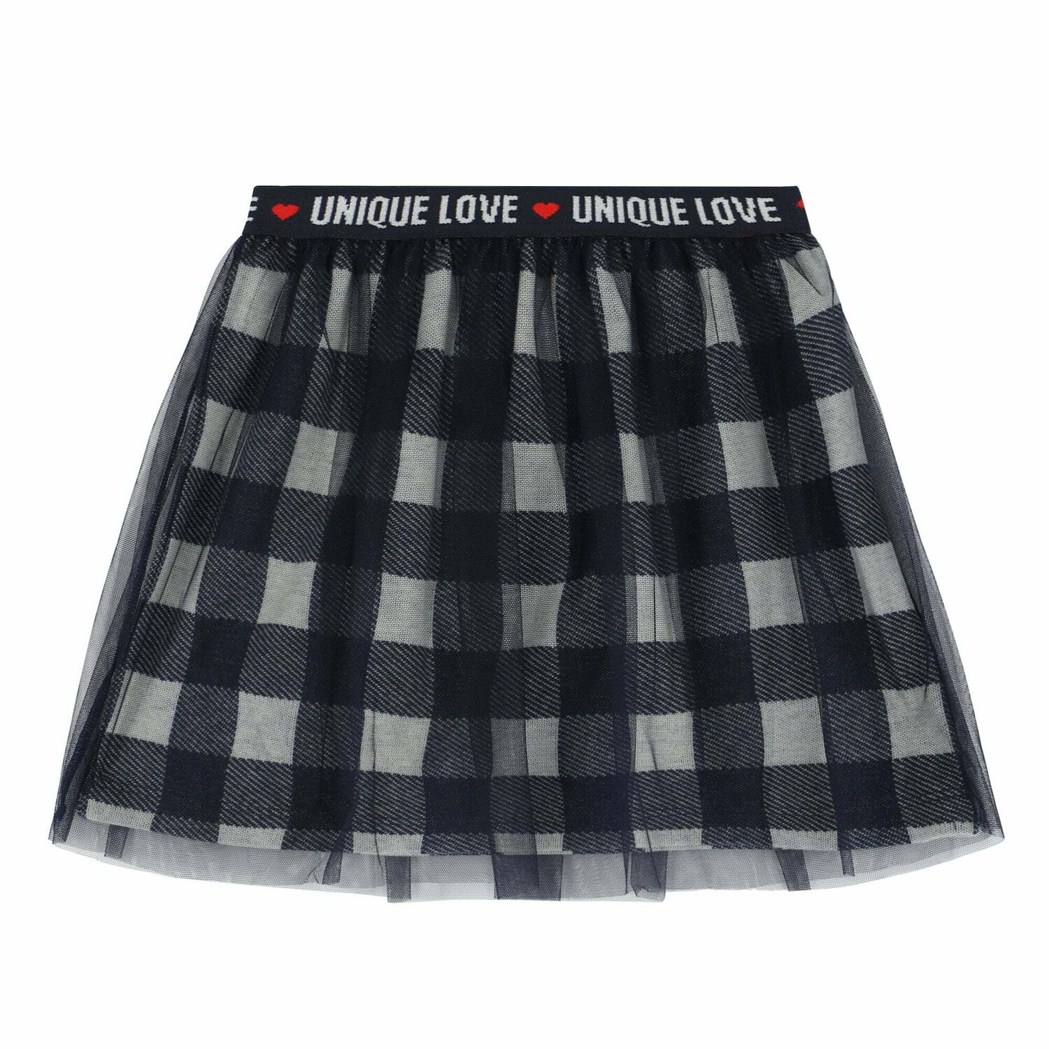 Girls White & Navy Blue Skirt Set, 1, hi-res image number null