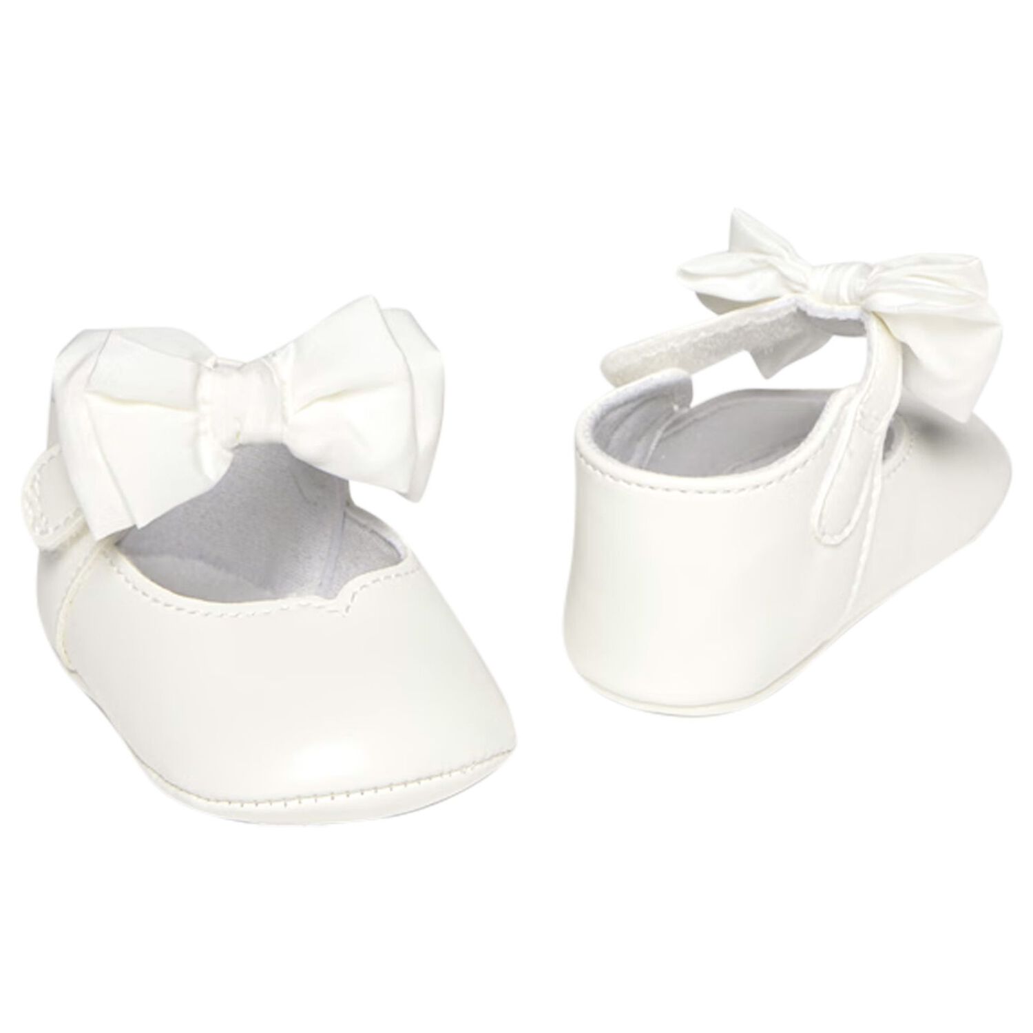 Baby Girls Ivory Bow Pre Walker Shoes, 5, hi-res