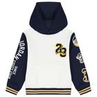 Boys White & Navy Blue Jordan Hooded Top, 2, hi-res