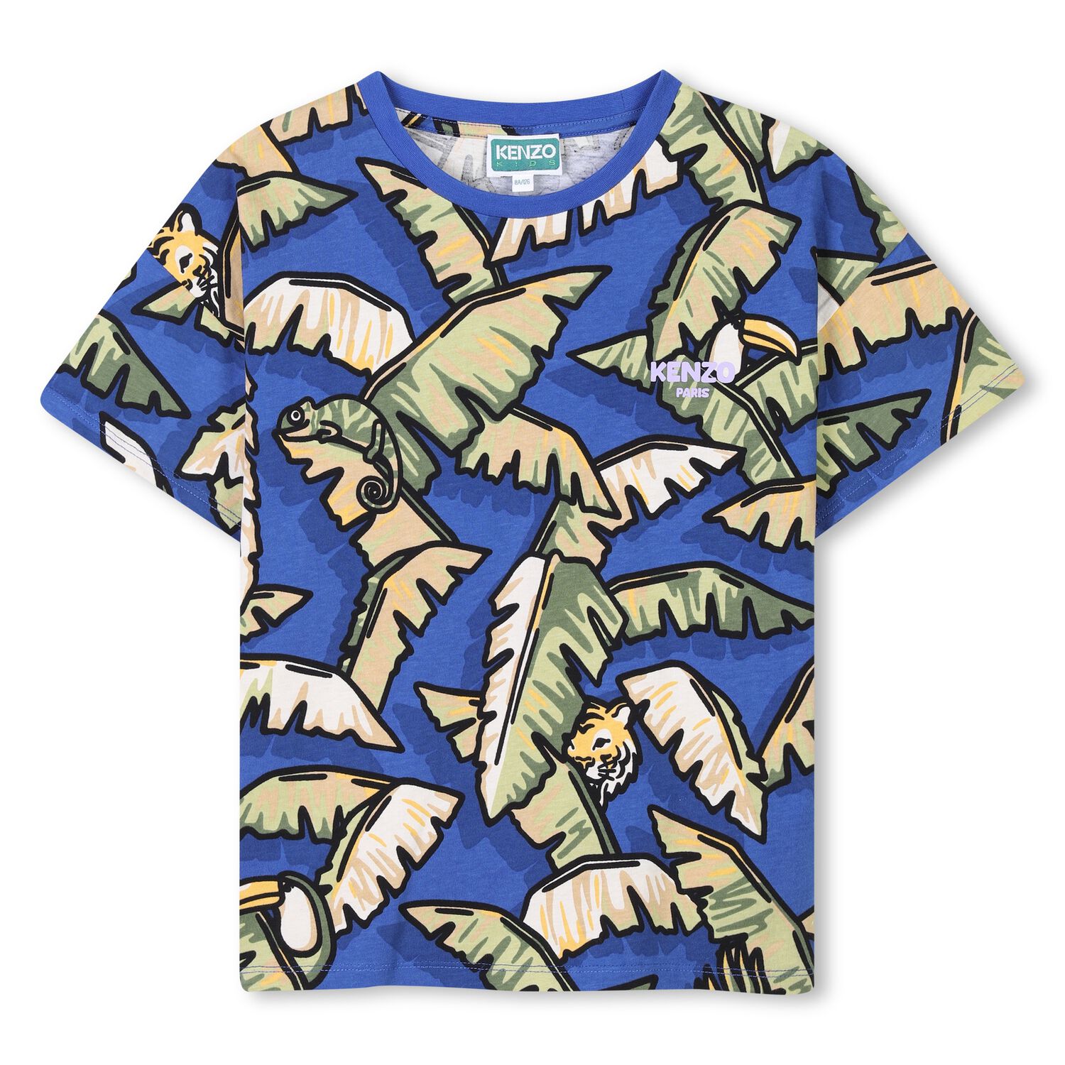 تيشيرت باللون الأزرق والأخضر للأولاد, 1, hi-res