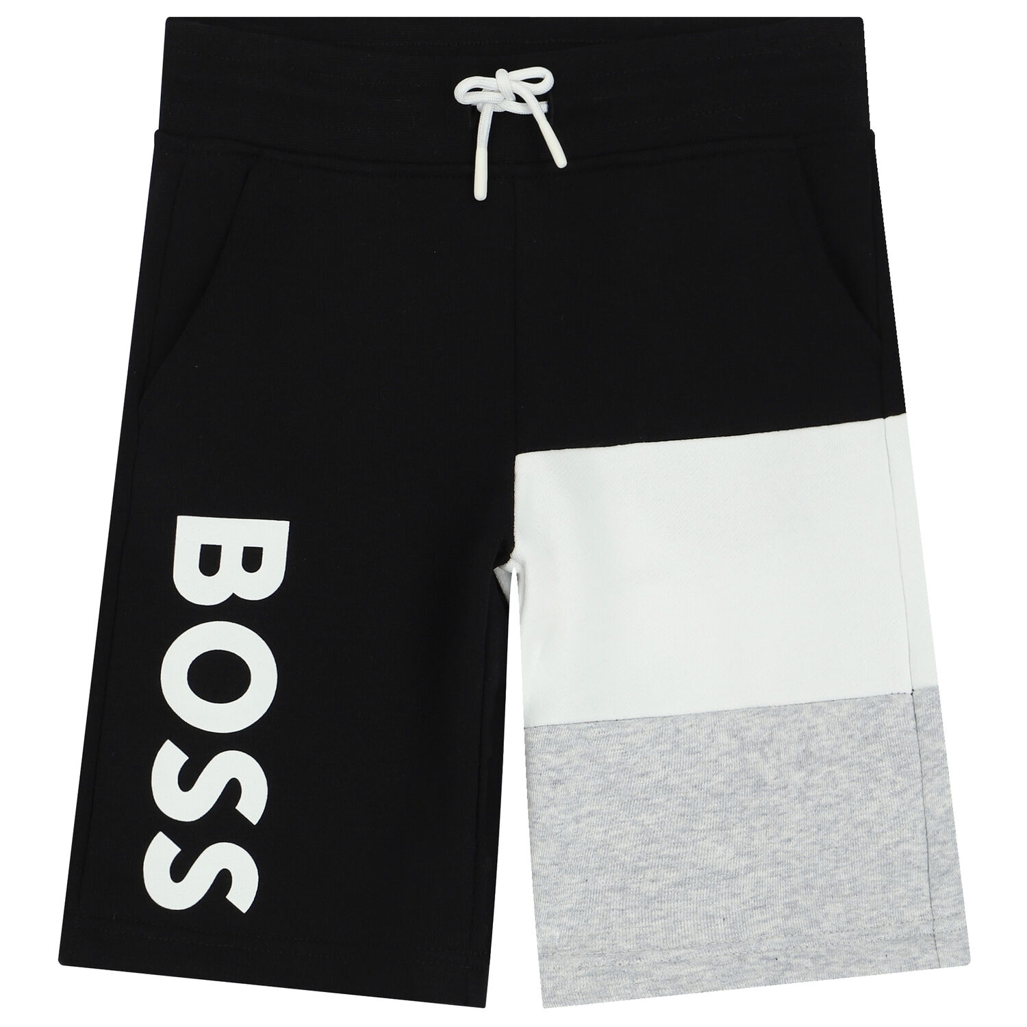 Boys Black Logo Shorts, 3, hi-res image number null