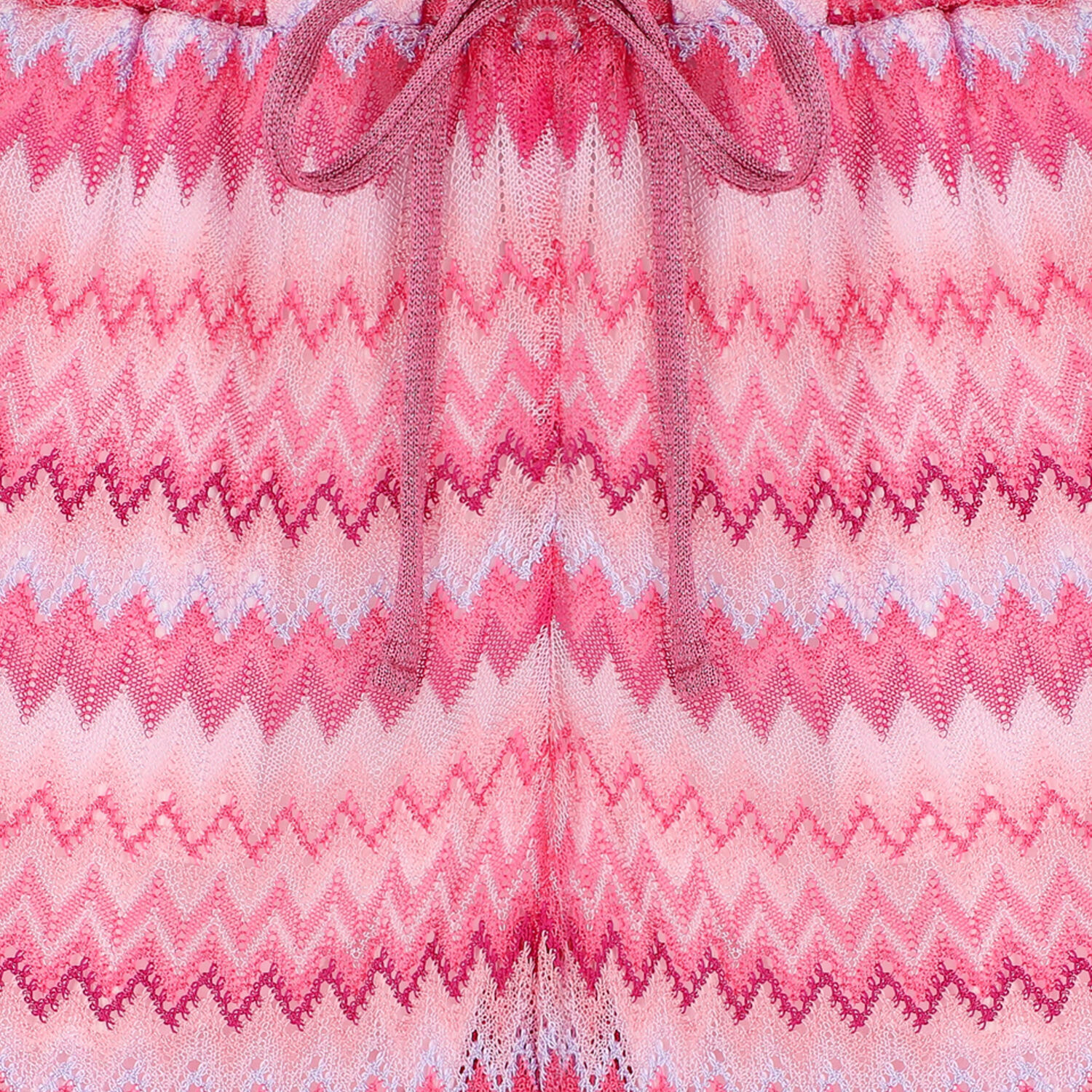 Girls Pink Knitted Zigzag Shorts, 1, hi-res