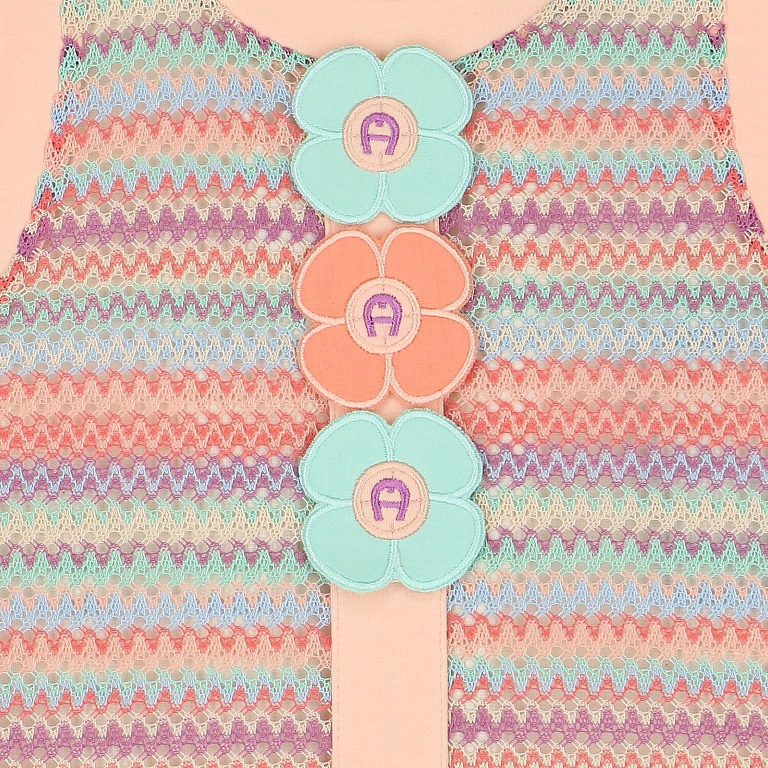 Girls Pink Striped Dress, 1, hi-res