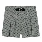 Girls Black & White Shorts Set, 1, hi-res