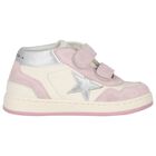 Younger Girls Pink & Ivory Trainers, 1, hi-res