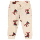 طقم ملابس أطفال بشعار دب تيدي باللونين بيج وأبيض, 4, hi-res