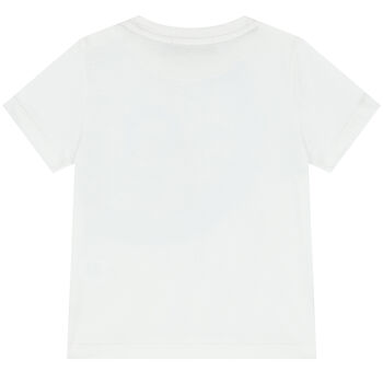 Younger Boys White Logo T-Shirt