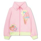 Girls Pink Ice Cream Zip-Up Top, 1, hi-res
