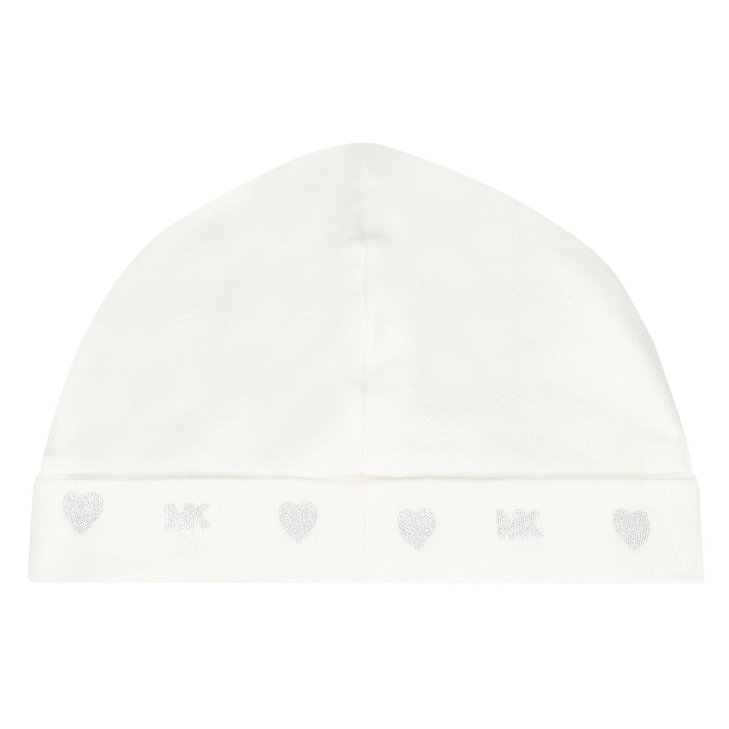 طقم بنات هدايا أفرول بالشعار باللون العاجي والفضي, 1, hi-res