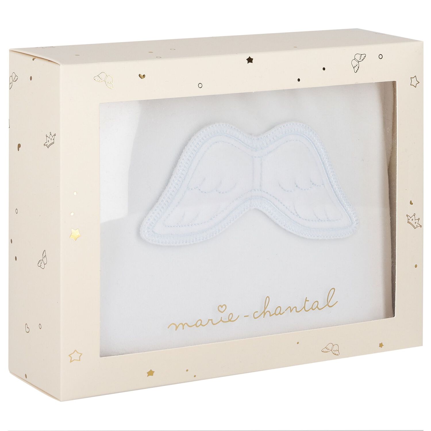 Baby Boys Blue Wings Velour Babygrow, 1, hi-res