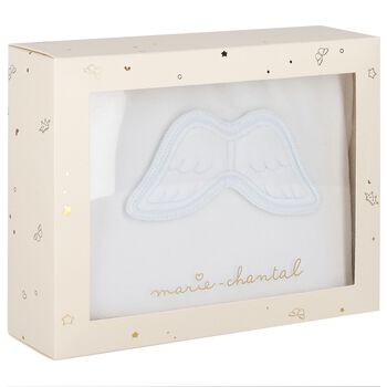 Baby Boys Blue Wings Velour Babygrow