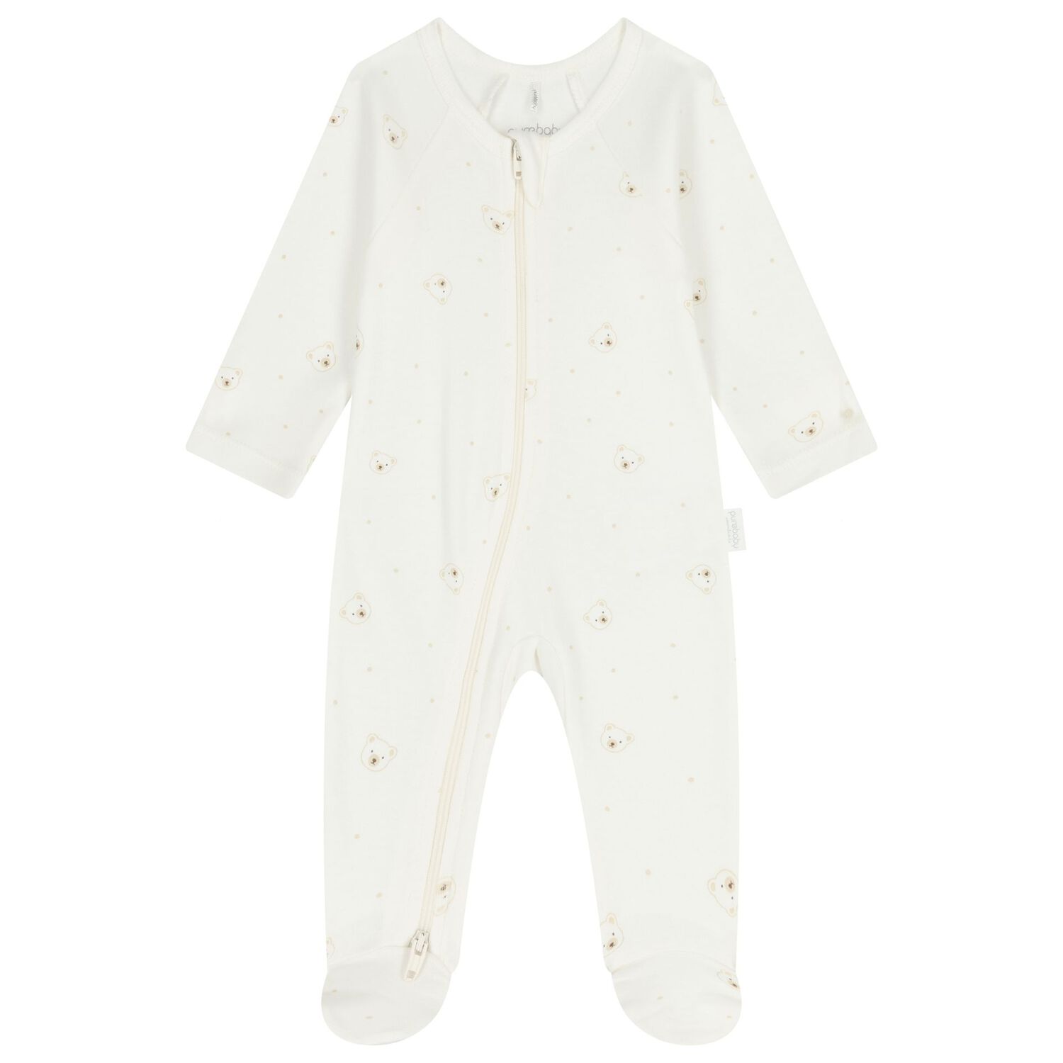 White & Beige Babygrows ( 4 Pack ), 3, hi-res