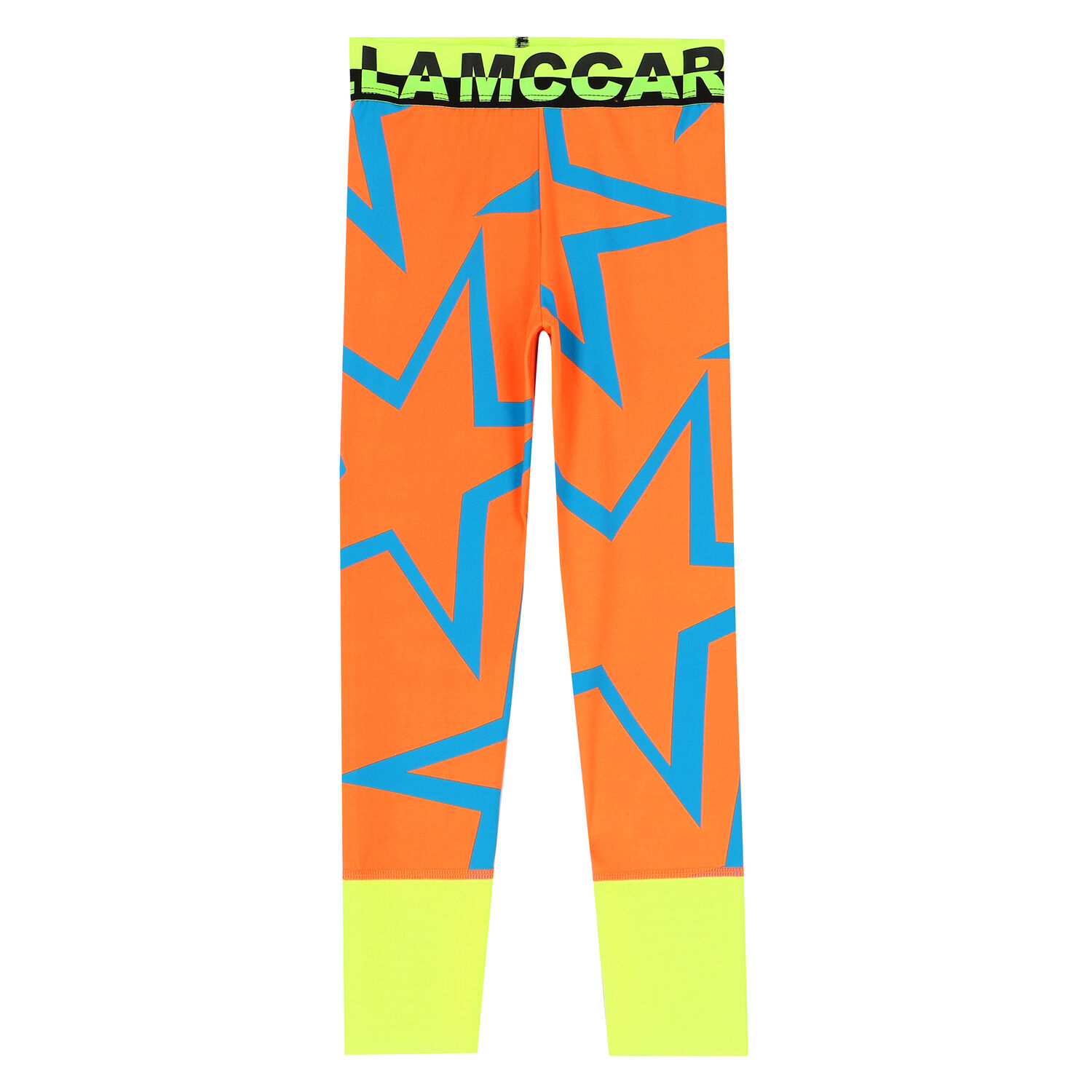 Girls Orange & Neon Sports Leggings, 1, hi-res