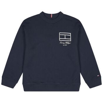 Boys Navy Blue Logo Sweatshirt
