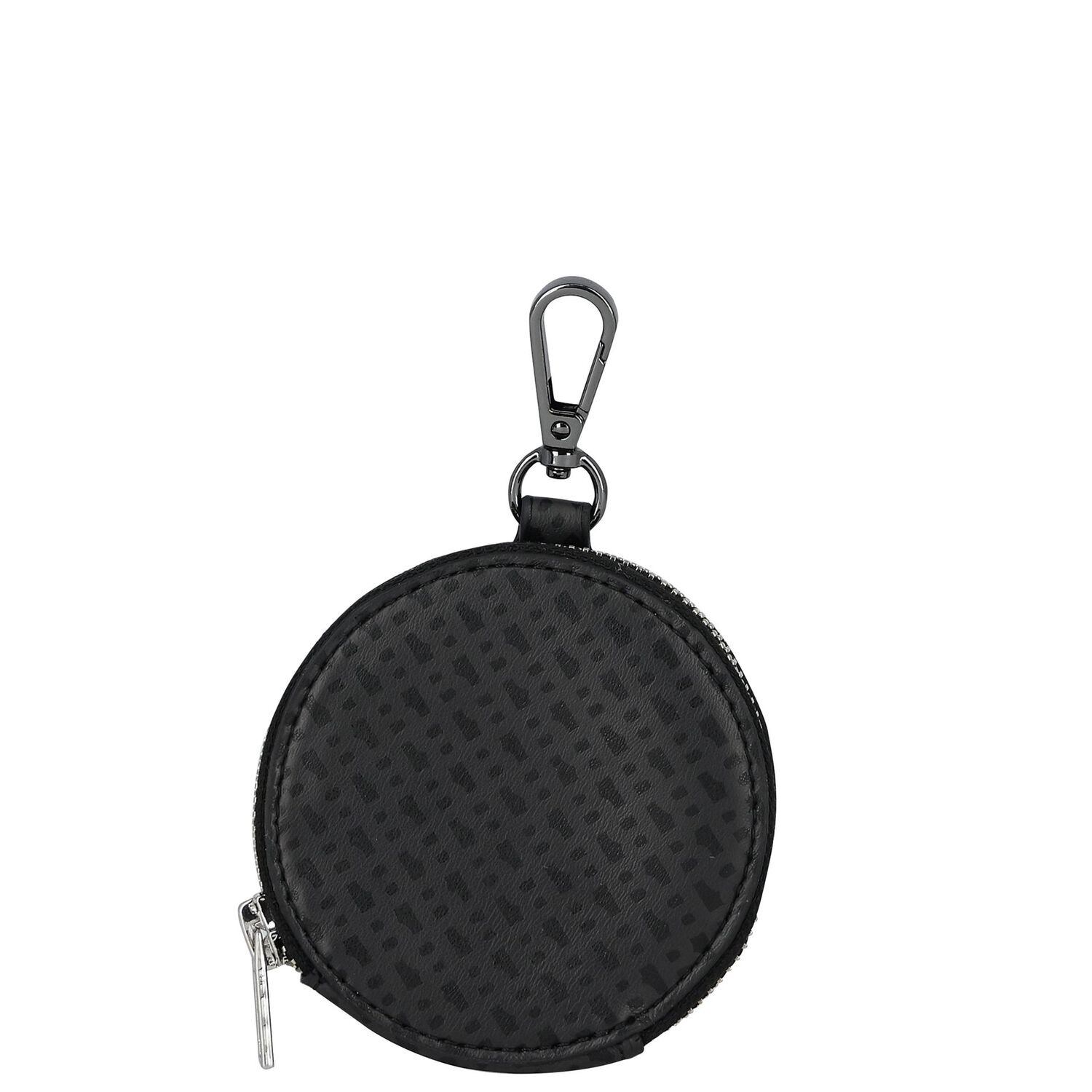 حقيبة جلد بالشعار باللون الأسود, 1, hi-res image number null